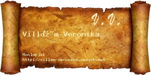 Villám Veronika névjegykártya