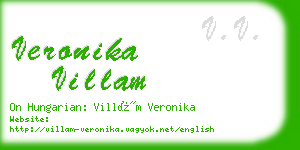veronika villam business card